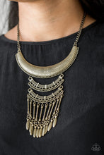 Load image into Gallery viewer, Paparazzi Accessories - Eastern Empress - Brass Necklace
