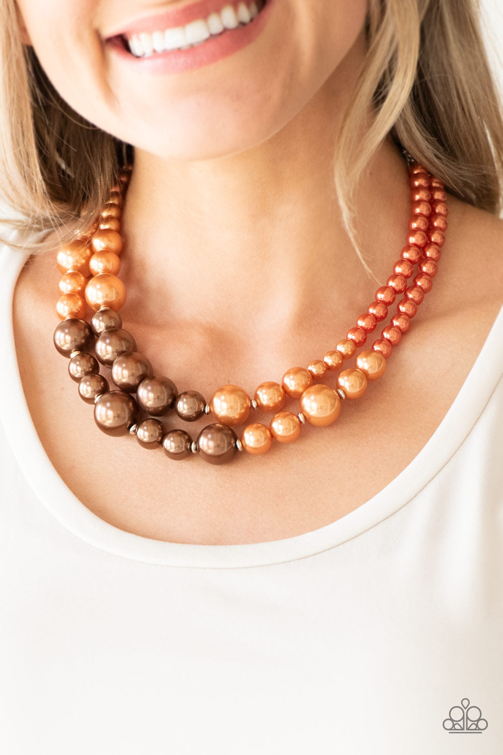 Paparazzi Accessories - The More The Modest - Multi (Orange) Necklace