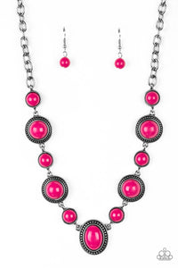 Paparazzi Accessories - Voyager Vibes - Pink Necklace