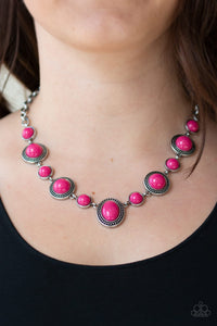 Paparazzi Accessories - Voyager Vibes - Pink Necklace