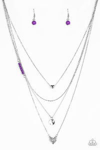 Paparazzi Accessories - Gypsy Heart - Purple Necklace
