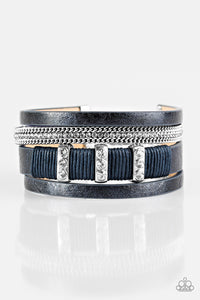 Paparazzi Accessories - Fame Night - Blue Bracelet