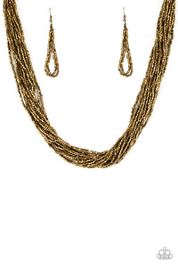Paparazzi Accessories - The Speed Of Starlight - Brass Necklace