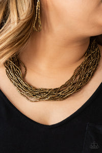 Paparazzi Accessories - The Speed Of Starlight - Brass Necklace