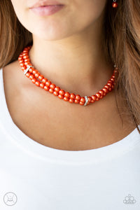 Paparazzi Accessories - Put On Your Party Dress - Orange Necklace