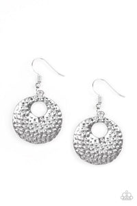 Paparazzi Accessories - A Taste For Texture - Silver Earrings