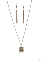 Load image into Gallery viewer, Paparazzi Accessories - Back To Square One - Brass Necklace
