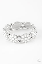 Load image into Gallery viewer, Paparazzi Accessories - Dancing Dahlias - White Bracelet
