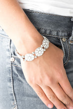 Load image into Gallery viewer, Paparazzi Accessories - Dancing Dahlias - White Bracelet
