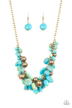 Load image into Gallery viewer, Paparazzi Accessories  - Full Out Fringe - Turquoise  (Blue) Necklace

