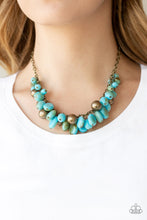 Load image into Gallery viewer, Paparazzi Accessories  - Full Out Fringe - Turquoise  (Blue) Necklace
