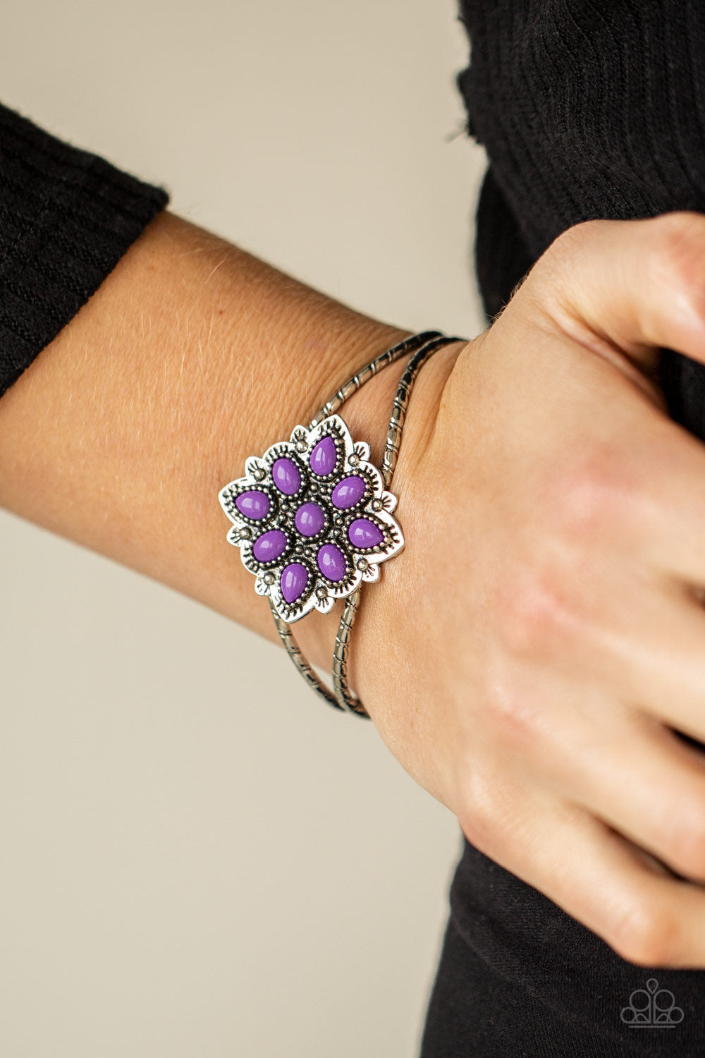 Paparazzi Accessories - Happily Ever Applique - Purple Bracelet