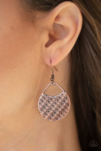 Load image into Gallery viewer, Paparazzi Accessories - I&#39;m Sensing A Pattern Here - Copper Earrings
