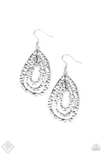 Load image into Gallery viewer, Paparazzi Accessories  - Metallic Meltdown  - Silver Earrings
