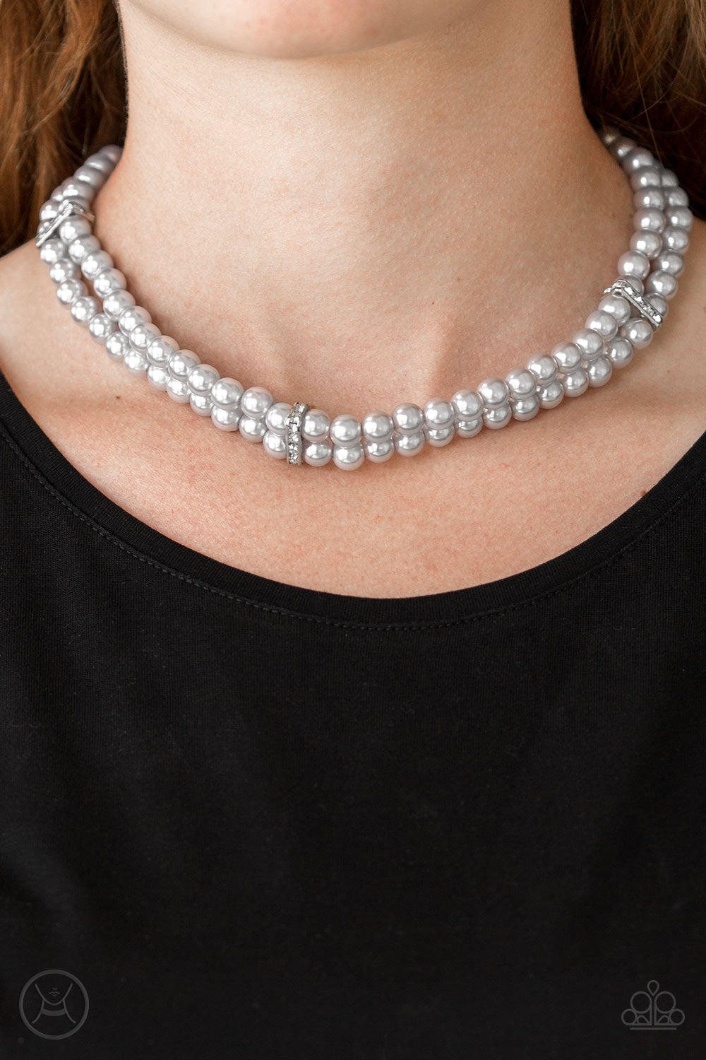 Paparazzi Accessories - Put On Your Party Dress - Silver (Pearls) Necklace