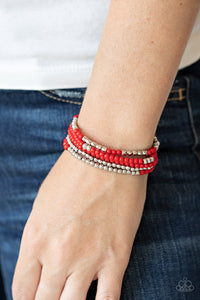 Paparazzi Accessories - Stacked Showcase - Red Bracelet