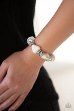 Load image into Gallery viewer, Paparazzi Accessories - Stone Age Stunner - White Bracelet
