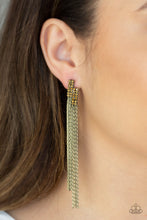 Load image into Gallery viewer, Paparazzi Accessories - Radio Waves - Brass Earrings
