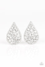 Load image into Gallery viewer, Paparazzi Accessories - Reign Storm - White ( Bling) Earrings
