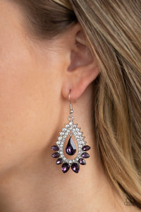 Paparazzi Accessories - Boss Brilliance - Purple Earrings
