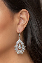 Load image into Gallery viewer, Paparazzi Accessories  - Boss Brilliance  - White  (Bling) Earrings
