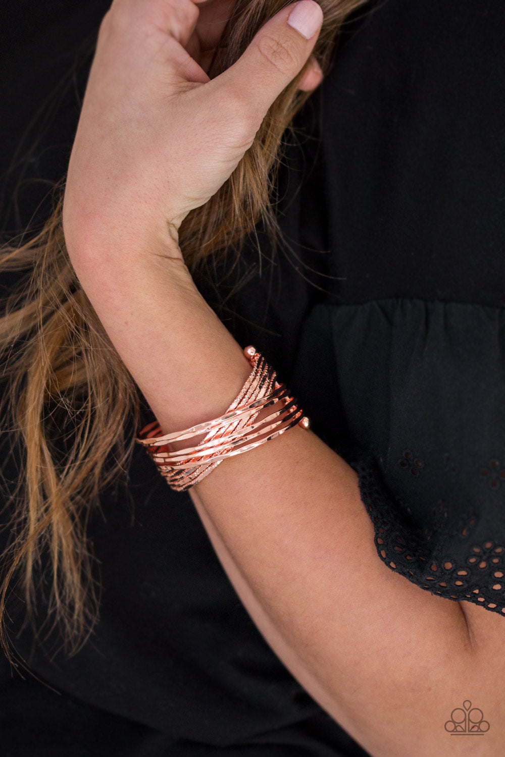 Paparazzi Accessories - See A Pattern - Copper Bracelet