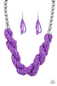 Paparazzi Accessories - Savannah Surfin - Purple Necklace