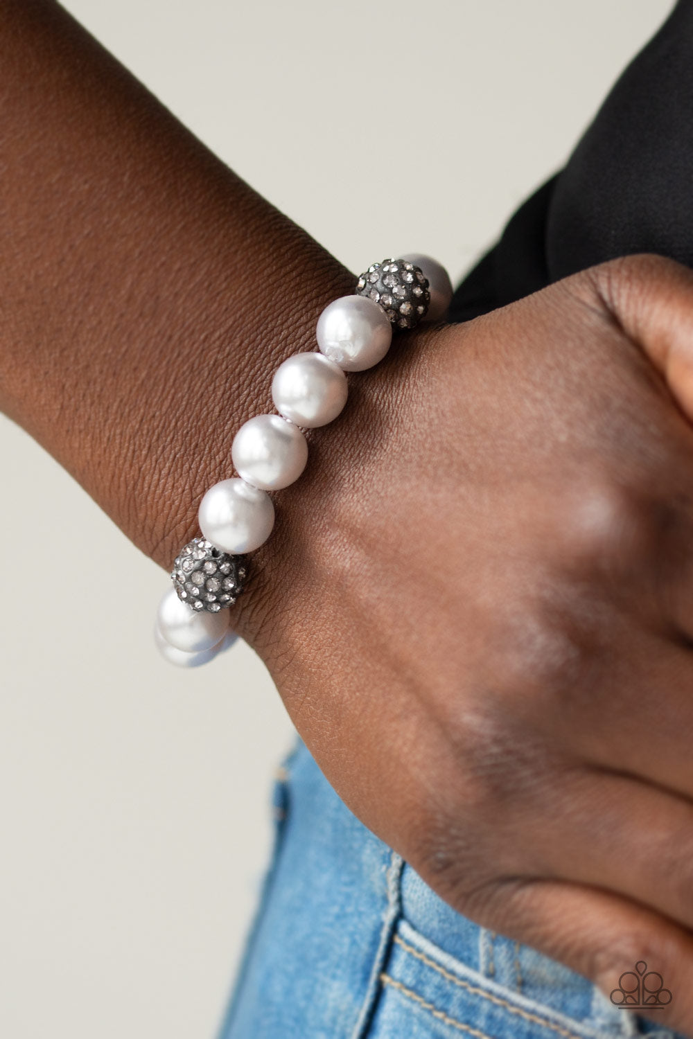 Paparazzi Accessories - Cake Walk - Silver (Pearls) Bracelet