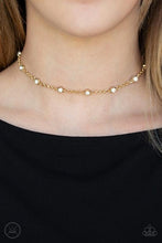 Load image into Gallery viewer, Paparazzi Accessories - Stunningly Stunning - Gold Choker Necklace
