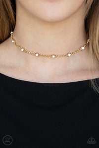 Paparazzi Accessories - Stunningly Stunning - Gold Choker Necklace