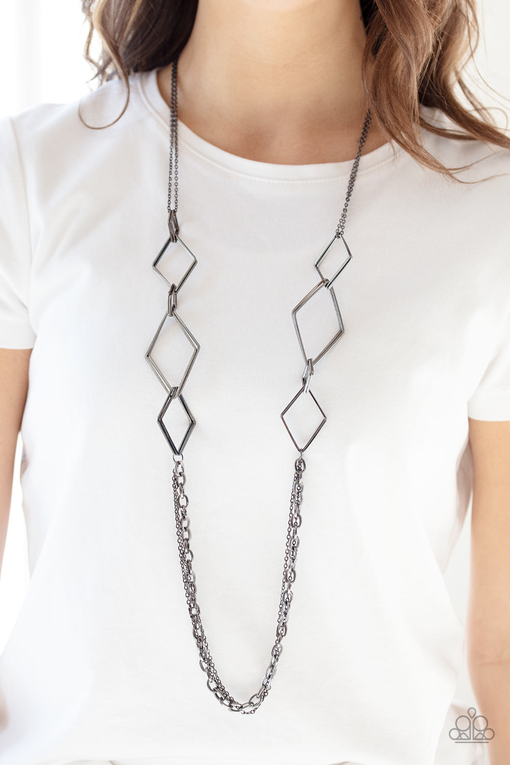 Paparazzi Accessories - Fashion Fave - Black (Gunmetal) Necklace
