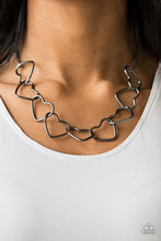 Load image into Gallery viewer, Paparazzi Accessories - Unbreak My Heart - Black (Gunmetal) Necklace
