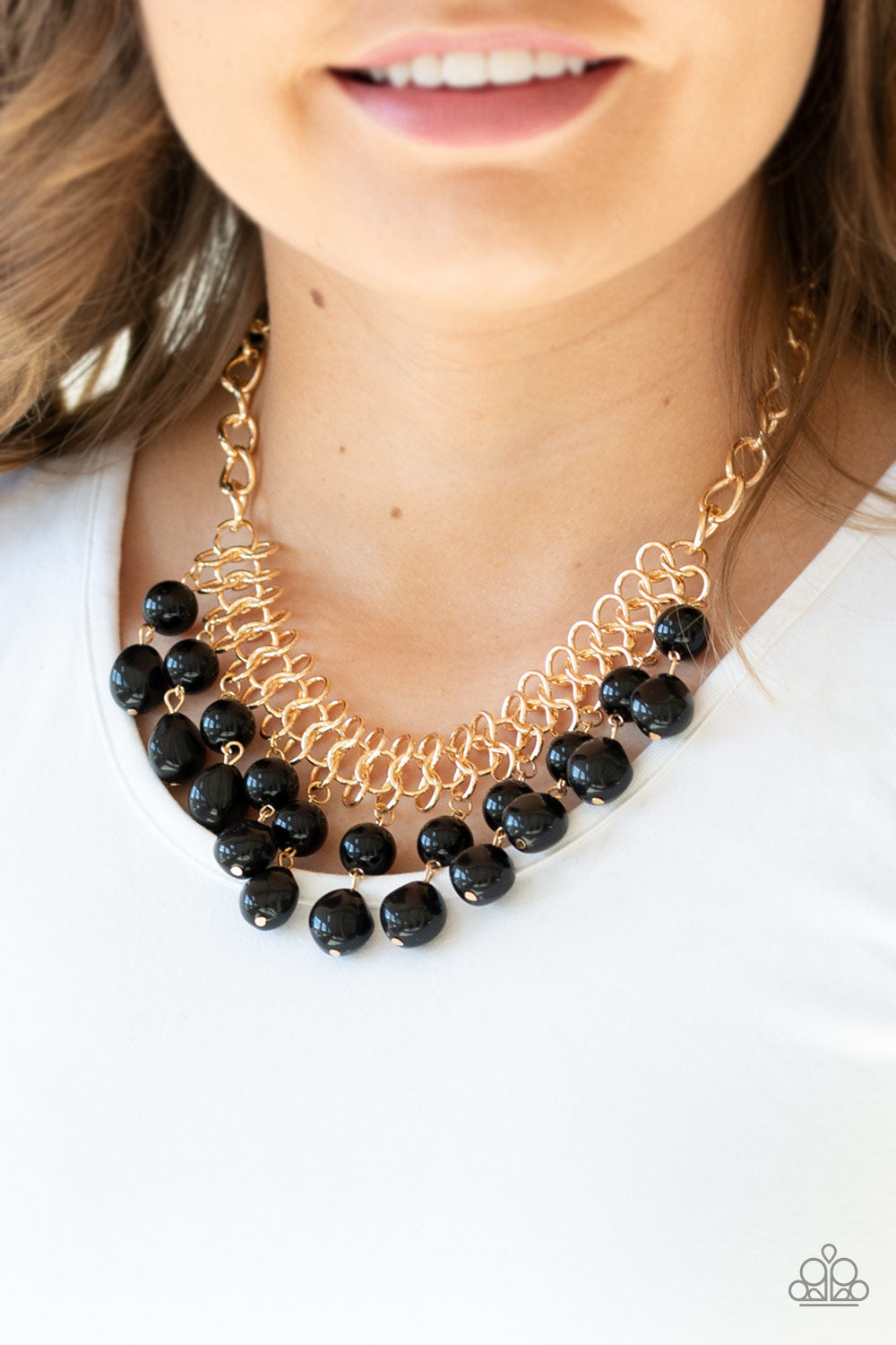 Paparazzi Accessories- 5th Avenue Fleek - Black Necklace