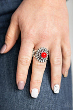 Load image into Gallery viewer, Paparazzi Accessories - Poppy Pep - Red Ring
