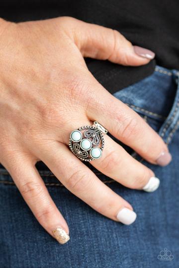 Paparazzi Accessories - Triple Whammy - Blue Ring
