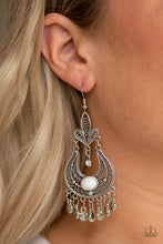 Load image into Gallery viewer, Paparazzi Accessories- Fiesta Flair - White Earrings
