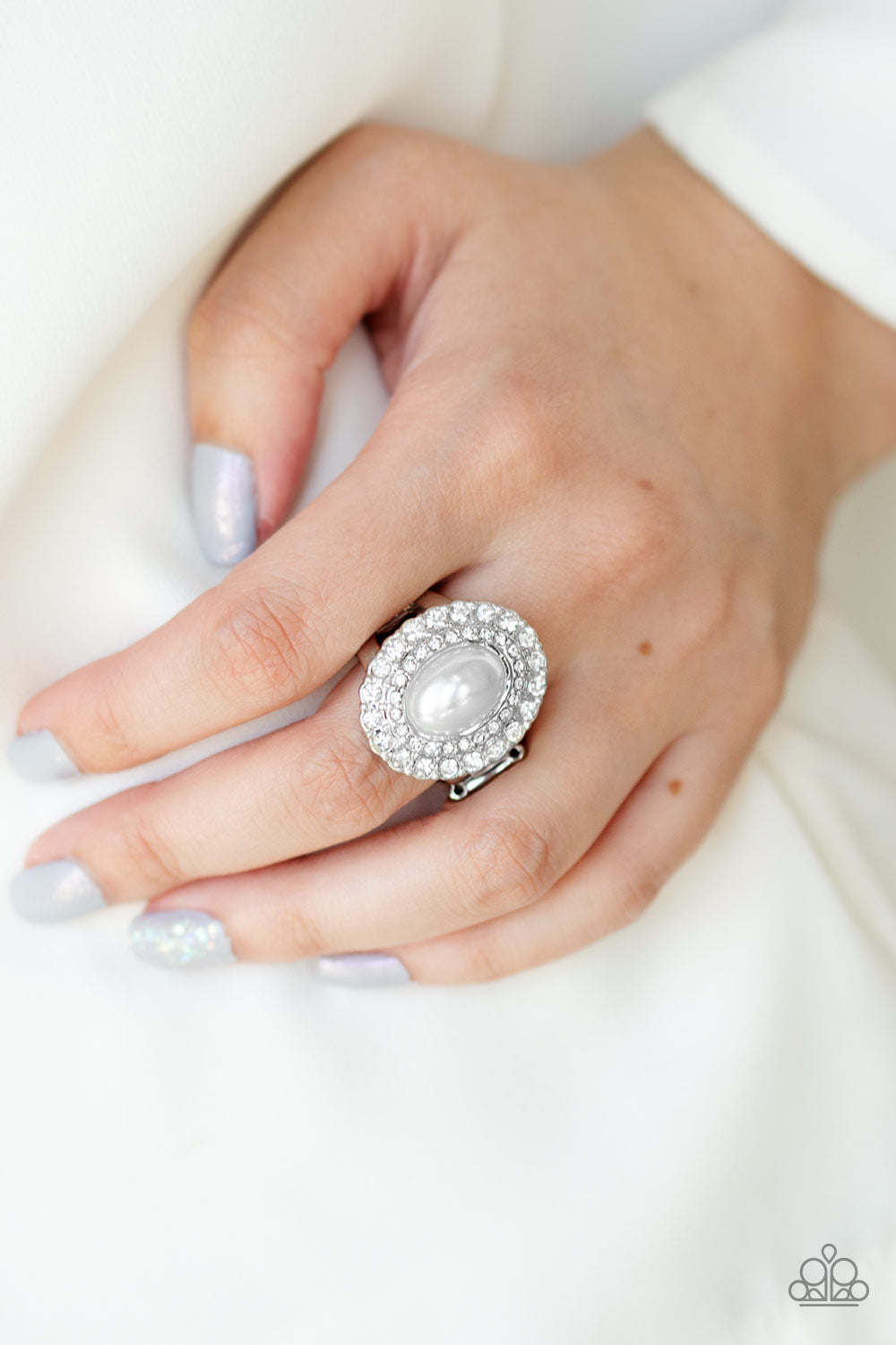 Paparazzi Accessories - Sprinkle On The Shimmer - White (Pearls) Ring