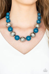 Paparazzi Accessories - Floral Fusion - Blue Necklace