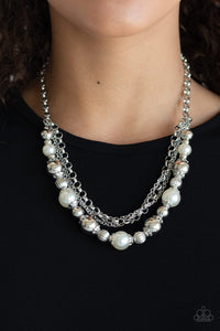 Paparazzi Accessories - 5th Avenue Romance - White (Pearls) Necklace