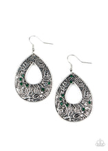 Load image into Gallery viewer, Paparazzi Accessories - Botanical Butterfly - Green Earrings

