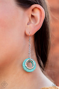 Paparazzi Accessories - Mojave Oasis - Turquoise (Blue) Earrings