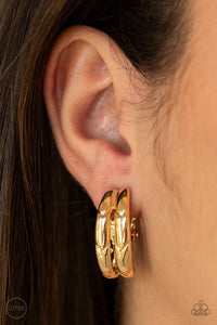 Paparazzi Accessories - Ringing In Radiance - Gold Clip-on Earrings