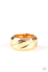 Paparazzi Accessories - Sideswiped - Men's Gold Ring