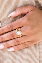 Load image into Gallery viewer, Paparazzi Accessories  - Glamified Glam - Gold (Pearl) Ring
