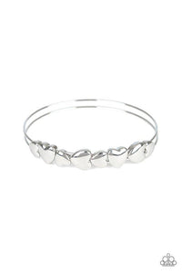 Paparazzi Accessories - Totally Tenderhearted - Silver Bracelet