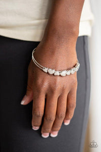 Paparazzi Accessories - Totally Tenderhearted - Silver Bracelet
