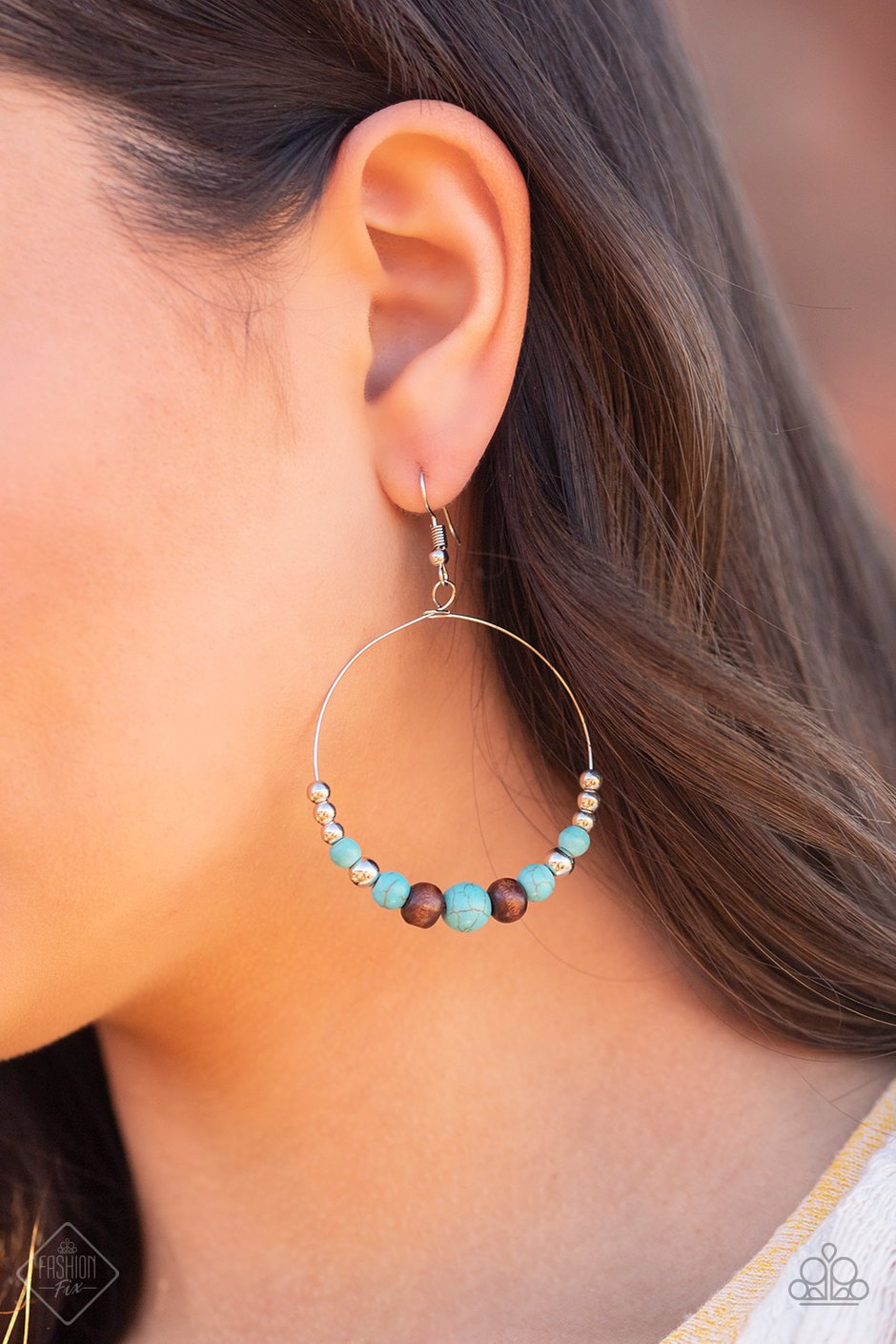 Paparazzi Accessories - Serenely Southwestern - Turquoise (Blue) Earrings