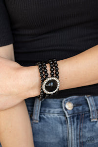Paparazzi Accessories  - Top Tier Twinkle - Black Bracelet