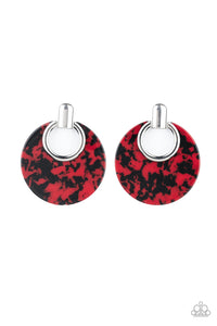 Paparazzi Accessories  - Metro Zoo - Red Earrings
