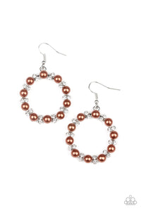 Paparazzi Accessories - Symphony Sparkle - Brown Earring